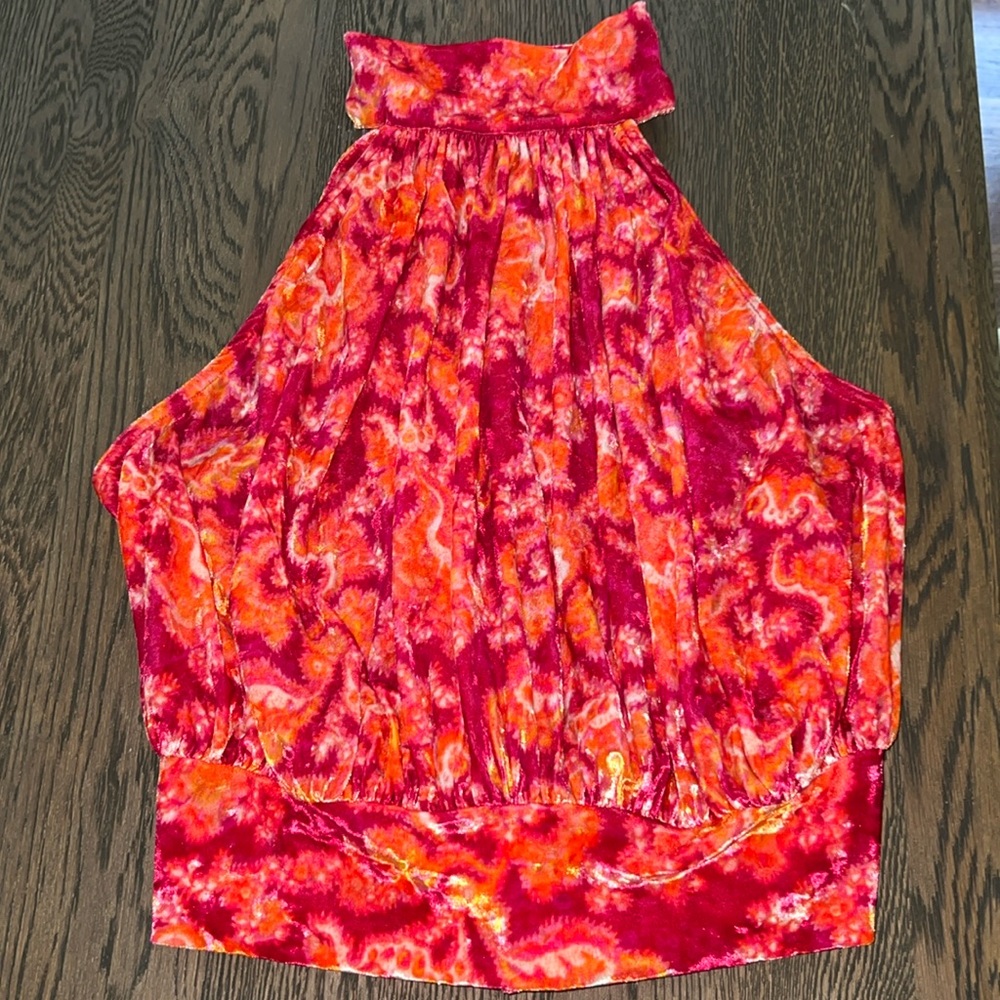Free People Paisley Velour Tank